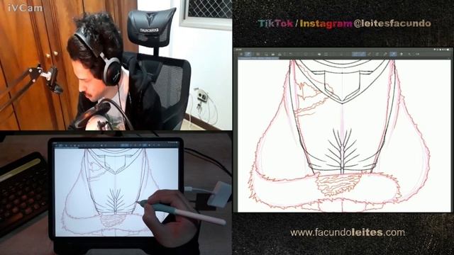 Digital art process on Clip Studio Paint on Ipad pro 12.9 (2020) смотреть онлайн