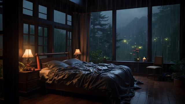 Open the window and Lie down in bed - Let the sound of rain wash away your stress смотреть онлайн