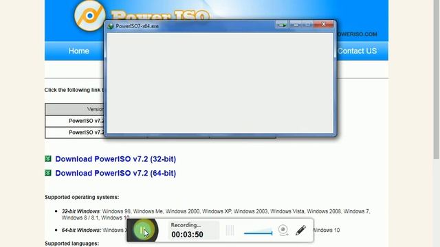 How To Download Power Iso Software For Windows XP,7,8,10,8.1 смотреть онлайн