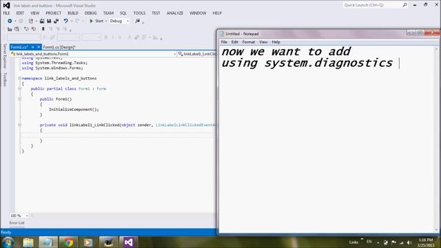c# tutorial, using Link labels and link buttons смотреть онлайн