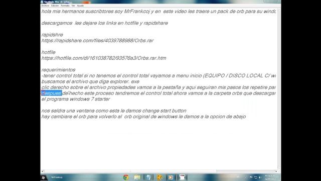 como cambiar la orb de windows 7 y tener control total смотреть онлайн