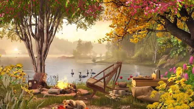 " Early Spring Morning Sunrise " by Dreamy Ambience, Sad River & Cherry Blossoms Scenery to Relax смотреть онлайн