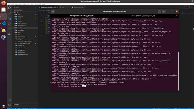 Django в prod режиме + Postgres в Docker контейнере локально смотреть онлайн