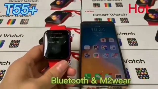 T500 Touch Screen Bluetooth Smartwatch with Body Temperature, Blood Pressure, Heart Rate and Oxygen смотреть онлайн