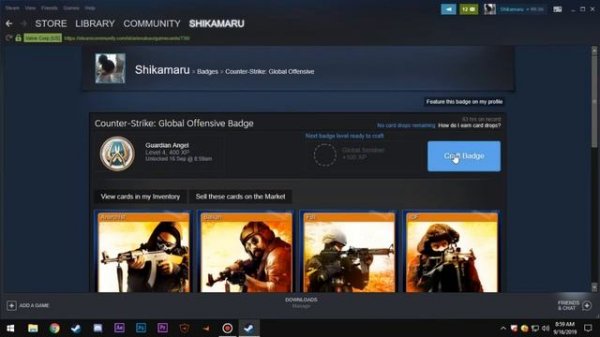 CRAFTING CSGO BADGE WITH FOIL | STEAM + GIVEAWAY