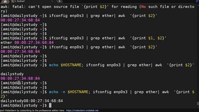 how to use awk command in Linux. where cut command is not working take help of awk in Redhat Linux смотреть онлайн