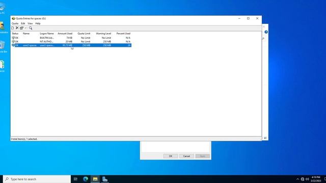 Disk Quota on Windows Server 2022 смотреть онлайн