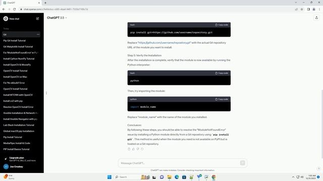 pip install git module not found смотреть онлайн