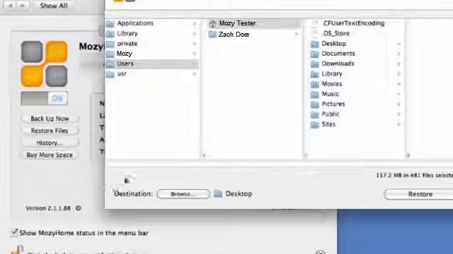 MozyHome File Restore Using Client (Mac) смотреть онлайн