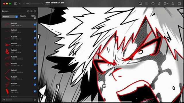 Pixelmator Pro 3 - Neon Vector Art with Pen tool смотреть онлайн