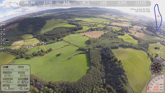 Phantom 2 Roseberry topping 2.3km HD gopro 3+ black Dashware смотреть онлайн