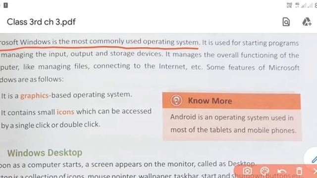Class 3rd ch 3 Operating system- Windows 7 (part 1) смотреть онлайн