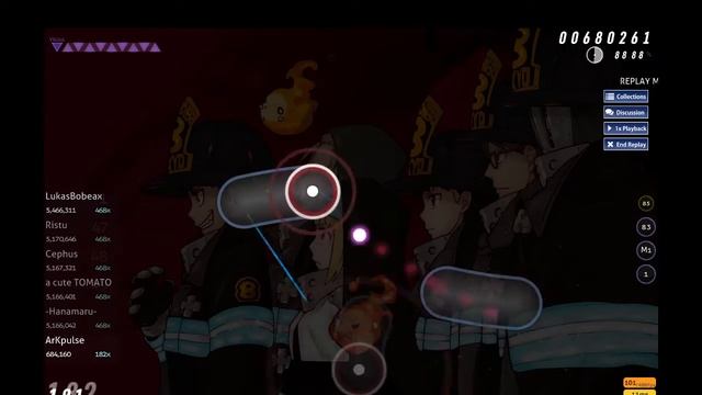 Inferno - MRS. Green Apple (TV Size) (Fire Force) || Osu смотреть онлайн