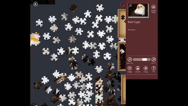 Microsoft Jigsaw Classic Bald Eagle 600 Pieces Beak and eye Walkthrough #3 смотреть онлайн
