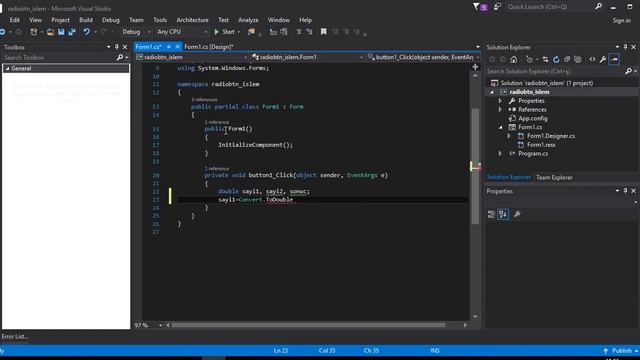 C# RadioButton ile Dört İşlem смотреть онлайн