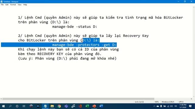Tìm Recovery Key của BitLocker смотреть онлайн