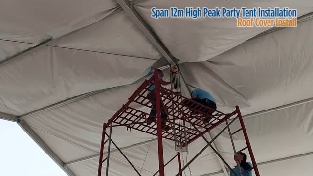 Installation Of New Design 12 m High Peak Party Banquet Ceremony Tent смотреть онлайн