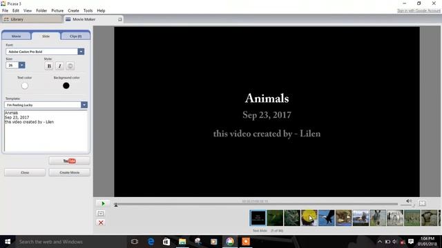 How to create or make video from photos and music in Google Picasa смотреть онлайн
