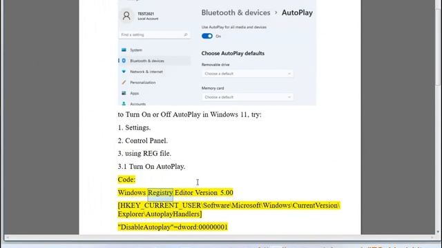 Turn On/Off AutoPlay in Windows 11 смотреть онлайн