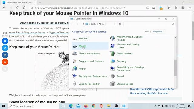 Keep track of your Mouse Pointer in Windows 10 смотреть онлайн