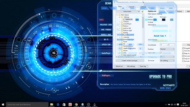 customize desktop in Windows 10 using Rainmeter смотреть онлайн