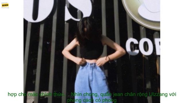 Review Quần Jean Nữ ống Rộng Ulzzang Lưng Cao Phong Cách Retro Jean Xanh Rách