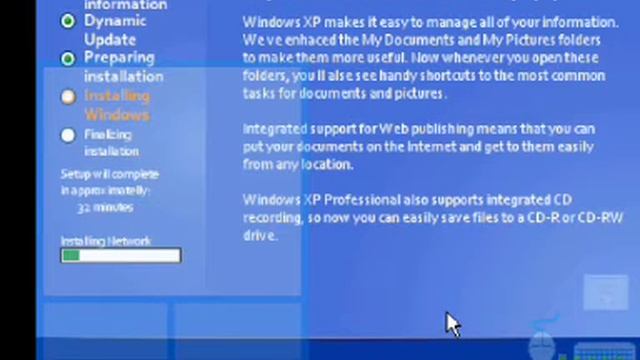 установка windows XP смотреть онлайн