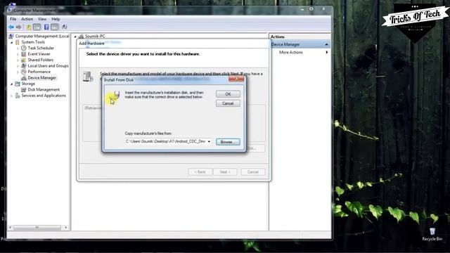 How To Install Android CDC Driver | Manually | Windows7,8,10 | 2018 | Tricks Of TECH смотреть онлайн