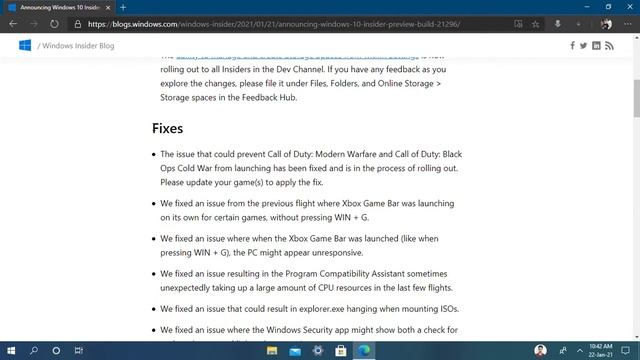 Windows 10 Build 21296 released to Dev channel with Bundle of Fixes смотреть онлайн
