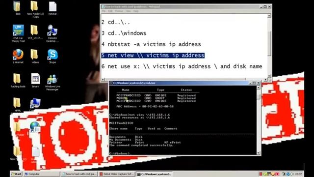 How to Hack Someone's PC using CMD and IP address only By Connected With Same Network смотреть онлайн