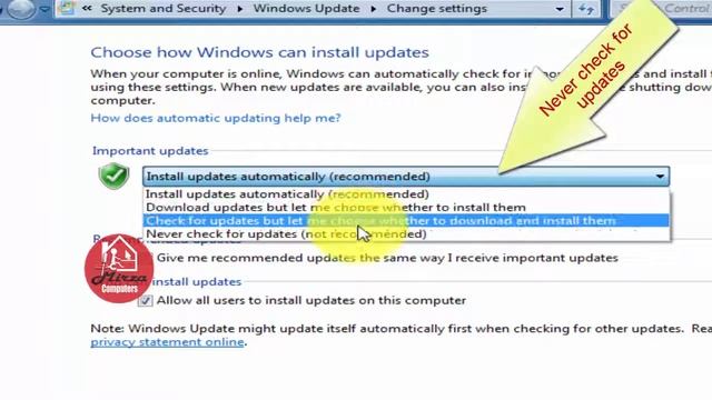 How To Disable Windows 7 Updates | Mirza Computers смотреть онлайн