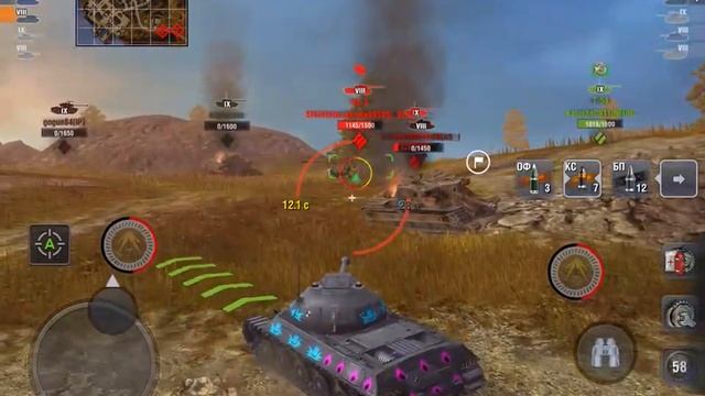 Wot Blitz.ИС-3 Защитник.Gameplay.(Мои комментарии боя)Победа.В конце боя ступил(( смотреть онлайн