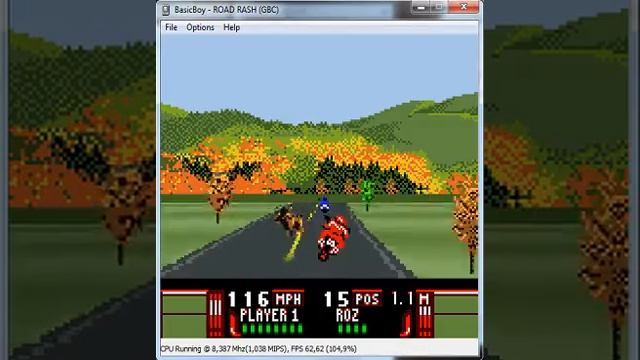 Road Rash - Nintendo Game Boy Color - emulador BasicBoy 2.0.3 - probado Windows 7 x64 смотреть онлайн
