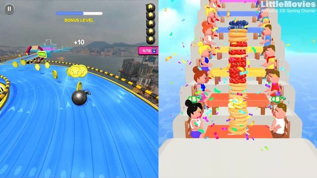 Going Balls | Pancake Run - All Level Gameplay Android,iOS - NEW APK GIGA UPDATE смотреть онлайн