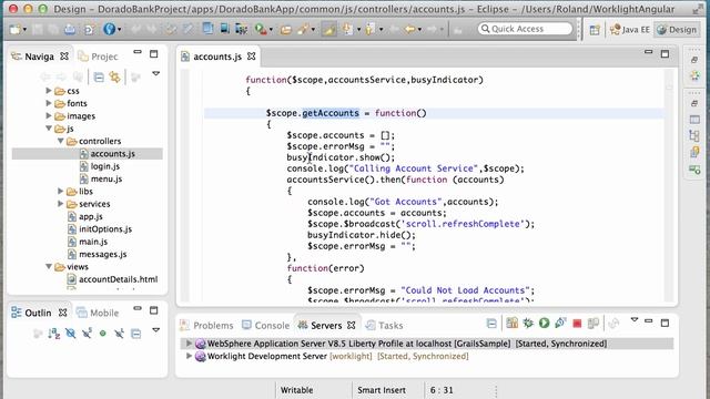 Using Angular JS and Ionic on IBM Worklight смотреть онлайн