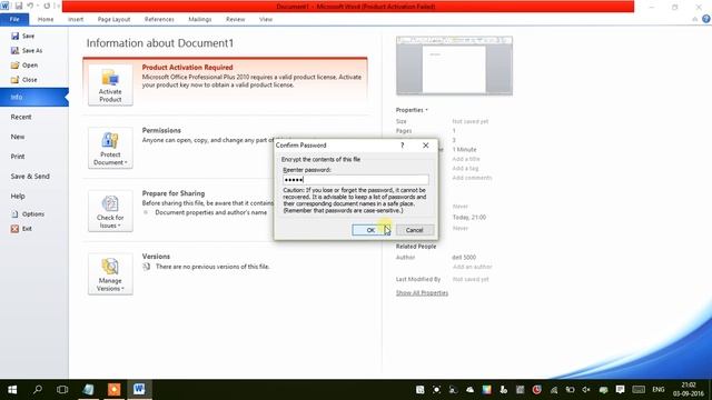 how to set password in Microsoft word 2010 in windows 7/8/8.1/10 2016 step by step guide смотреть онлайн