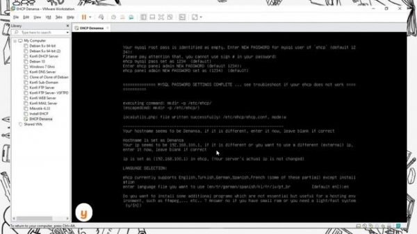 Konfigurasi EHCP (Easy Hosting Control Panel) dengan VMware pada Debian 10