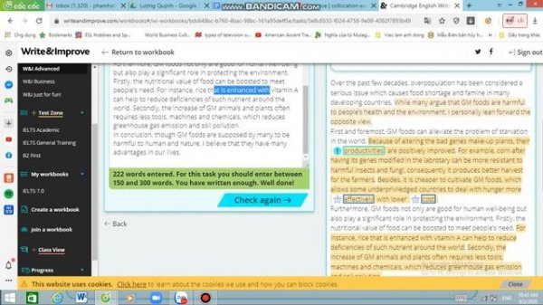 How to use Write and Improve Cambridge to check your writing