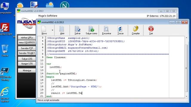 minhaWEB2 - Exemplo 02 de script pascal ".pscl" no servidor minhaWEB2 смотреть онлайн