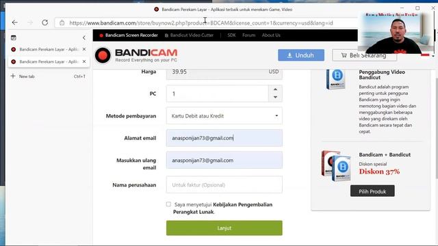 Cara membeli Lisensi dan instal Bandicam Pro смотреть онлайн