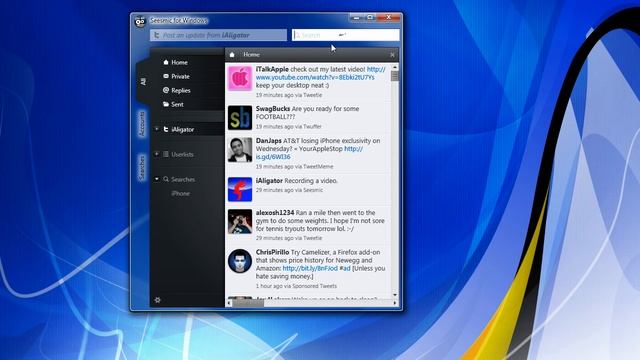 Seesmic Twitter Client смотреть онлайн