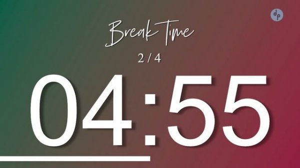 2 hours Green and Red Design Pomodoro Technique - Study / Work / Focus Timer (4 sets)