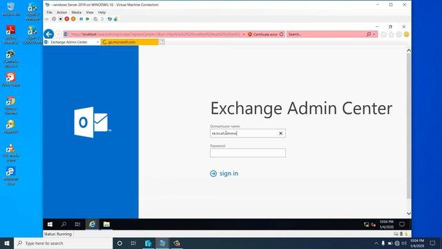 how to access exchange Admin center in exchange server 2019CU3 and create new user mailbox part 13 смотреть онлайн