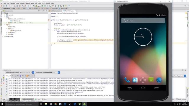 Android ArrayAdapter ListView смотреть онлайн