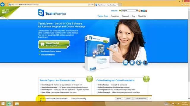 Installing TeamViewer 9 on Windows 8.1 смотреть онлайн