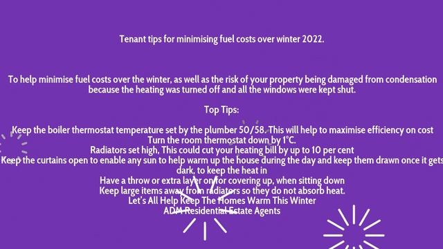 Tenant tips for minimising fuel costs over winter 2022. To help minimise fuel costs over the win смотреть онлайн