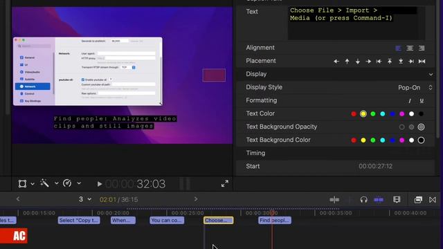 Final Cut Pro 10.6.3 - Import Subtitles .SCC & Invalid Captions on macOS Monterey смотреть онлайн