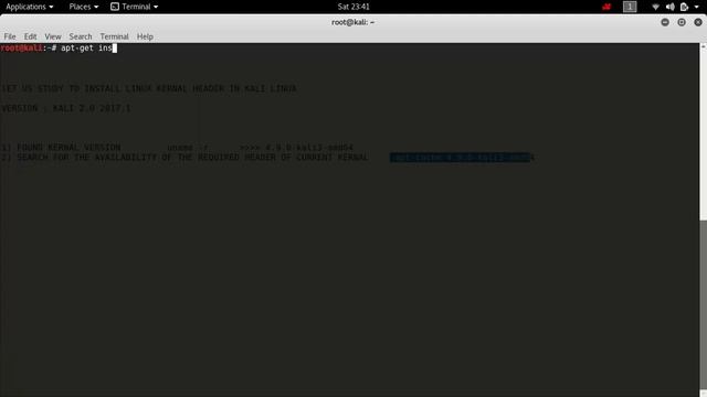 Kali linux kernal header updation смотреть онлайн