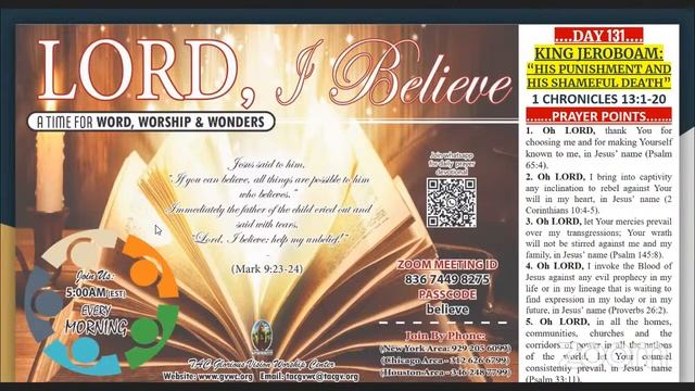 LORD, I BELIEVE - DAY 131: KING JEROBOAM (HIS PUNISHMENT AND HIS SHAMEFUL DEATH) смотреть онлайн